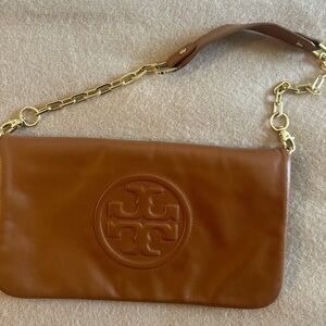 Tory Burch Brown Leather Shoulder Bag